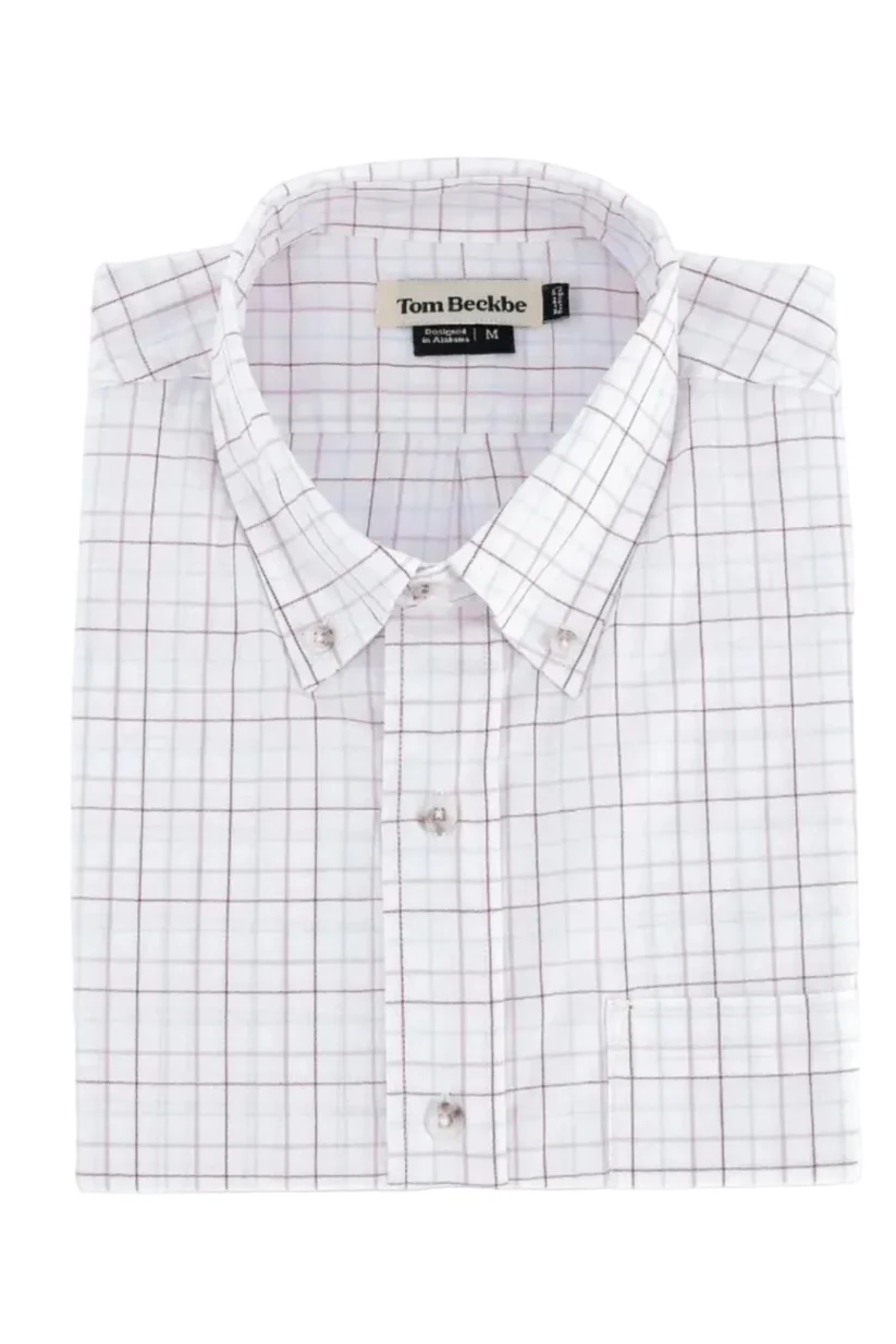 Ensley Pinpoint Oxford Shirt (Plum)