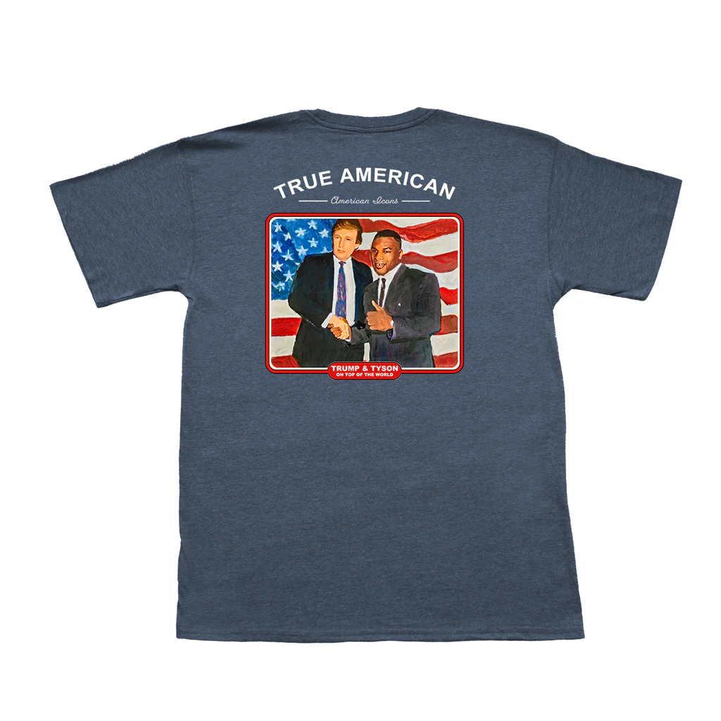 Trump and Tyson SS Tee (Heathered Navy)