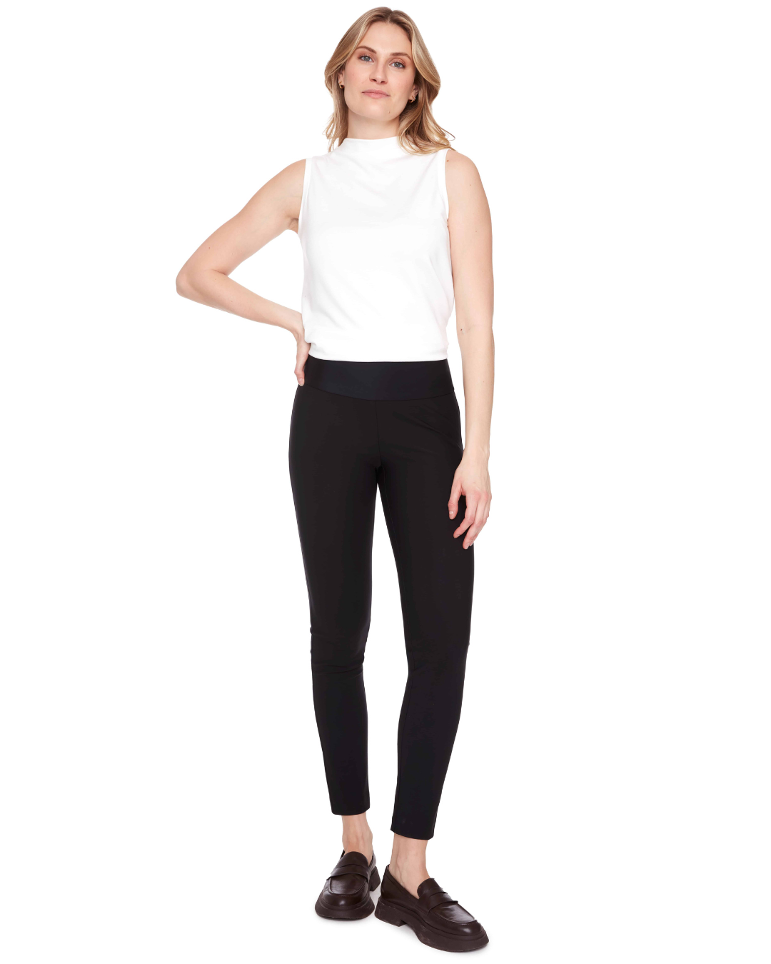 Solid Slim Full Length Pant (Black)