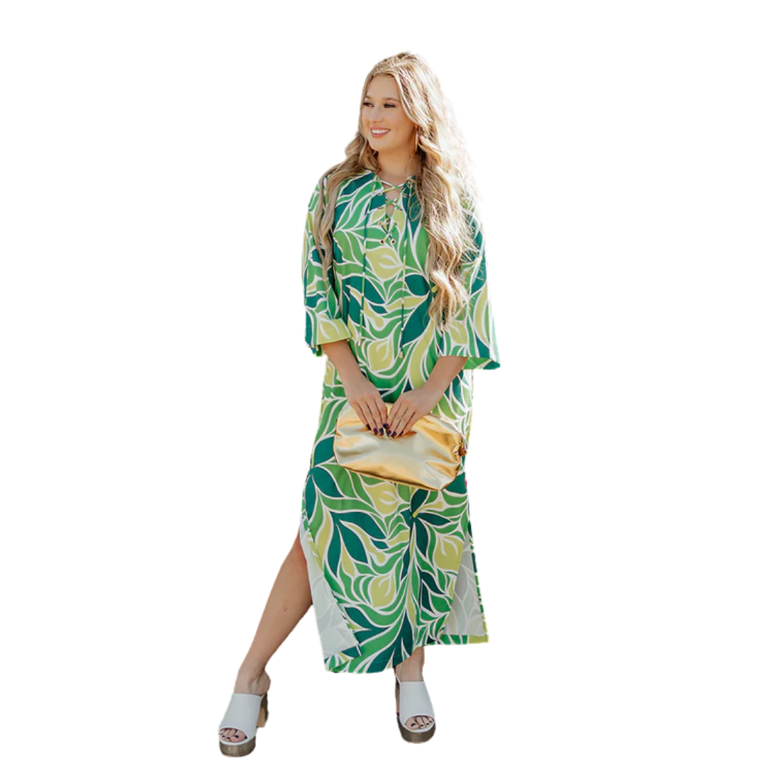 Trimmed Dress (Bold Vines)