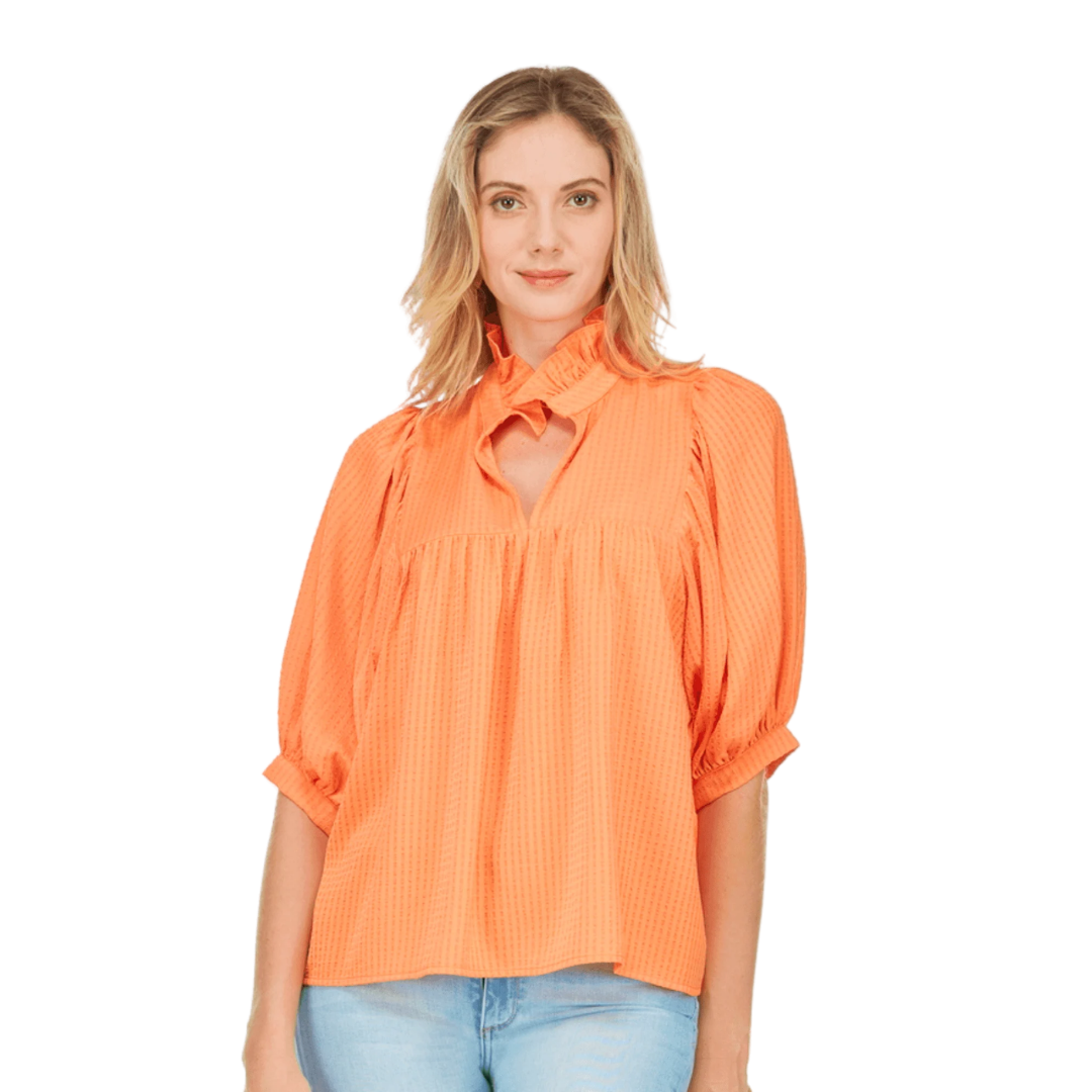 V-Neck Top (Orange Essence)