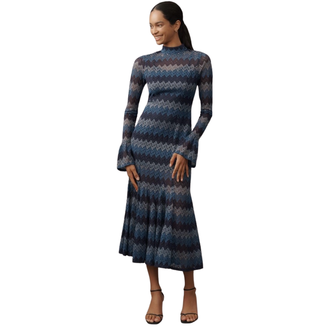 Lorraine Dress (Navy Tonal)