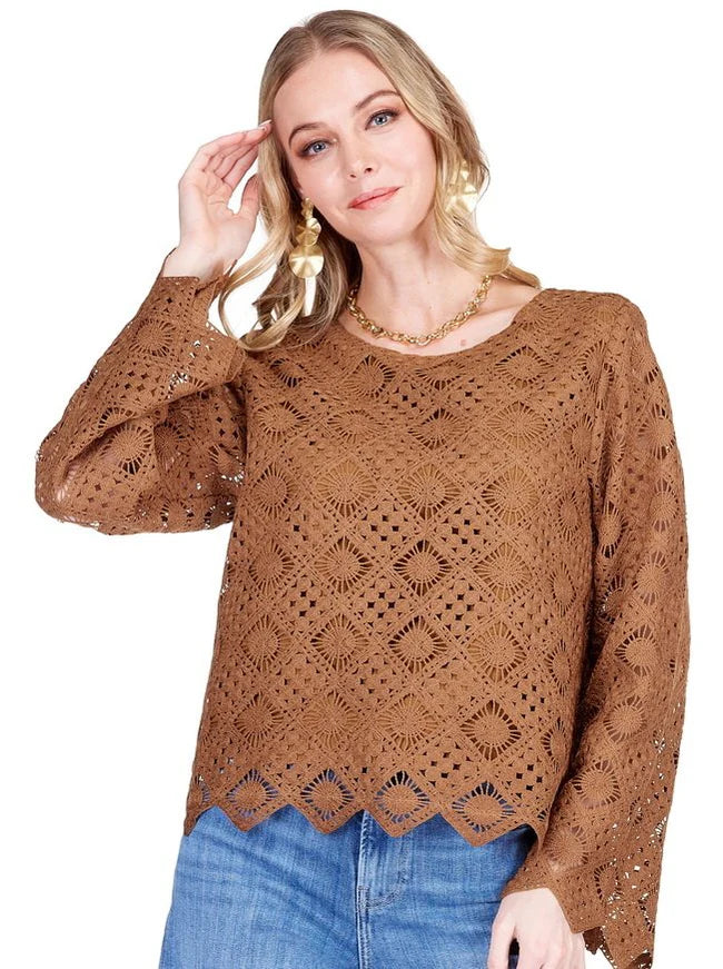 Crochet Crop Top (Camel)