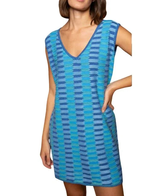 Madelyn Dress (Cobalt/Aqua)