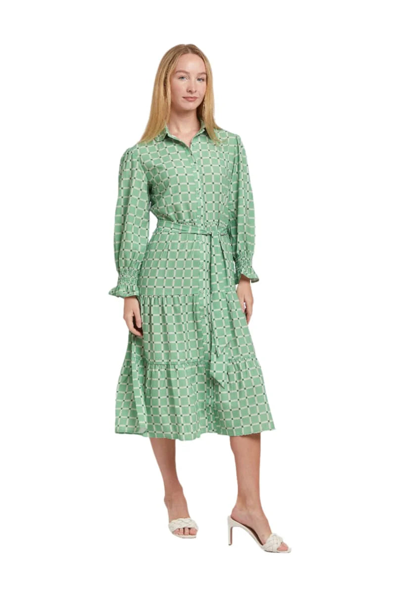 Alice Dress (Green Tile)