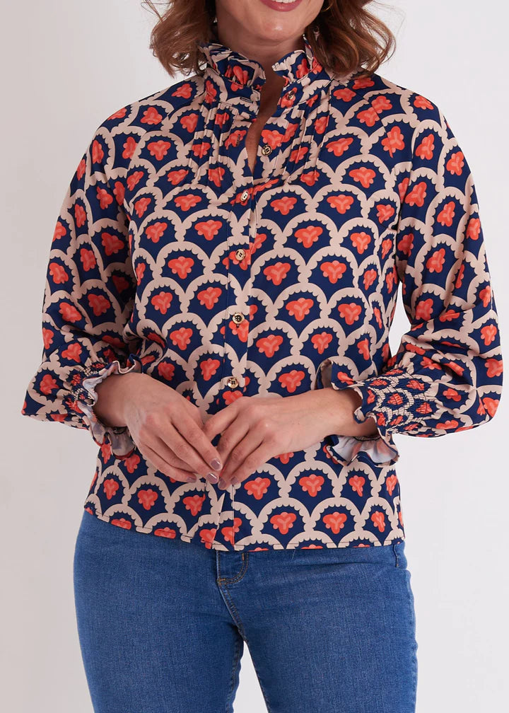 Plato Blouse (Camber Naval Blue)