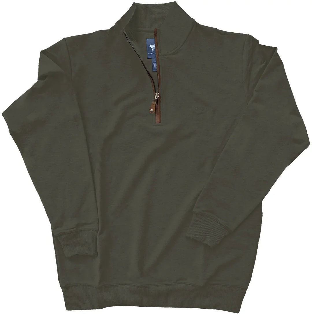 French Terry Quarter Zip (Forest Green)
