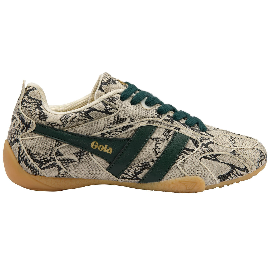 Corva Snake Sneakers (Off White/Evergreen/Gum)