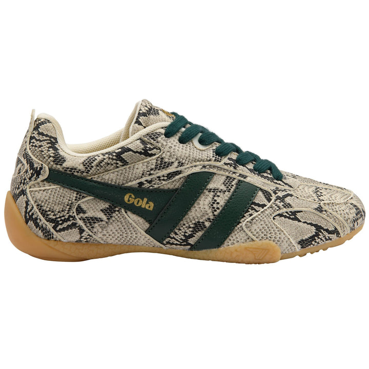 Corva Snake Sneakers (Off White/Evergreen/Gum)