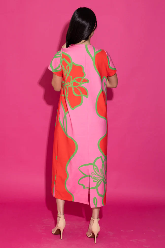 Elliot Dress (Fuschia Outline)