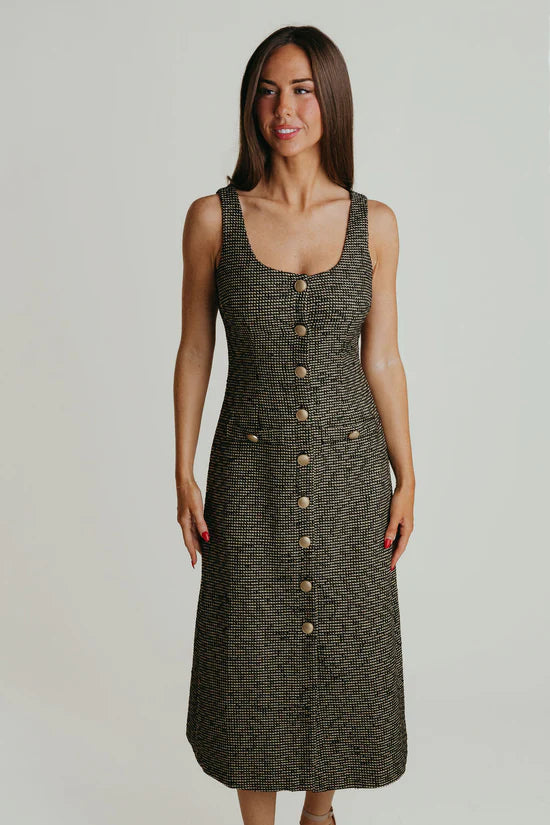 Maze Dress (Black &amp; Gold)