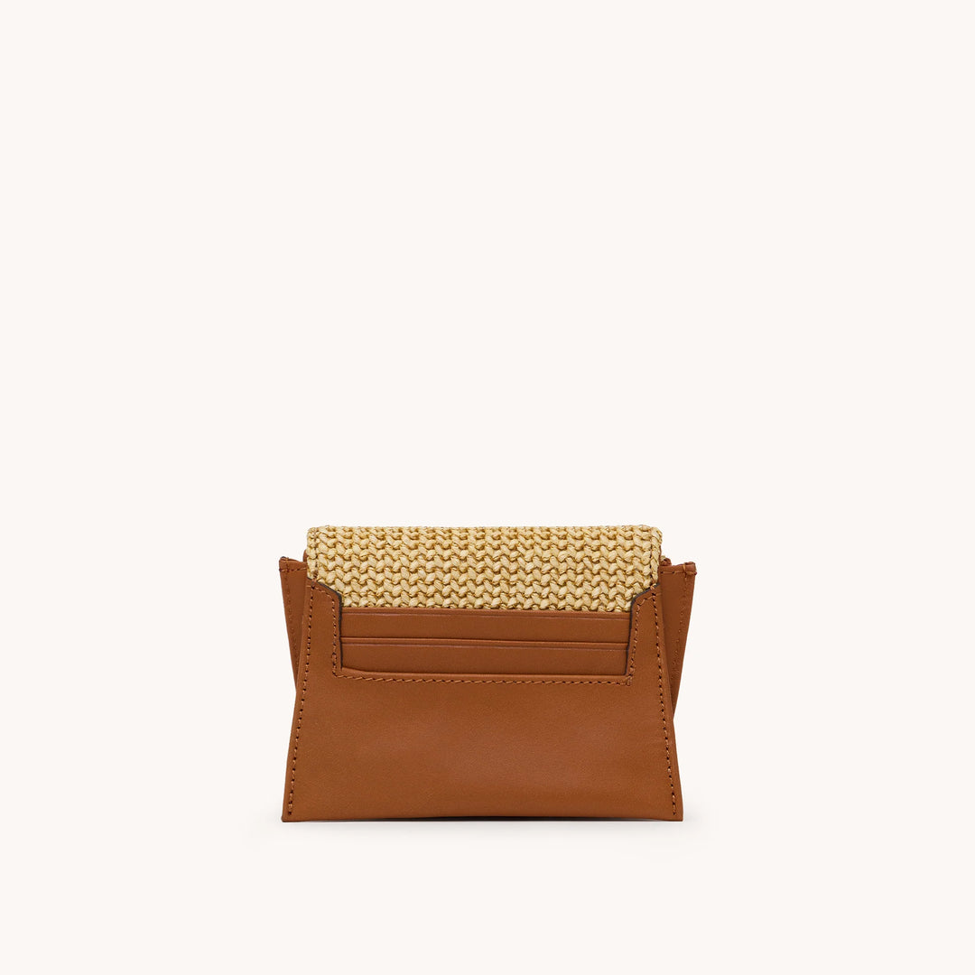 Allen Wallet (Cocoa Raffia/Gold)