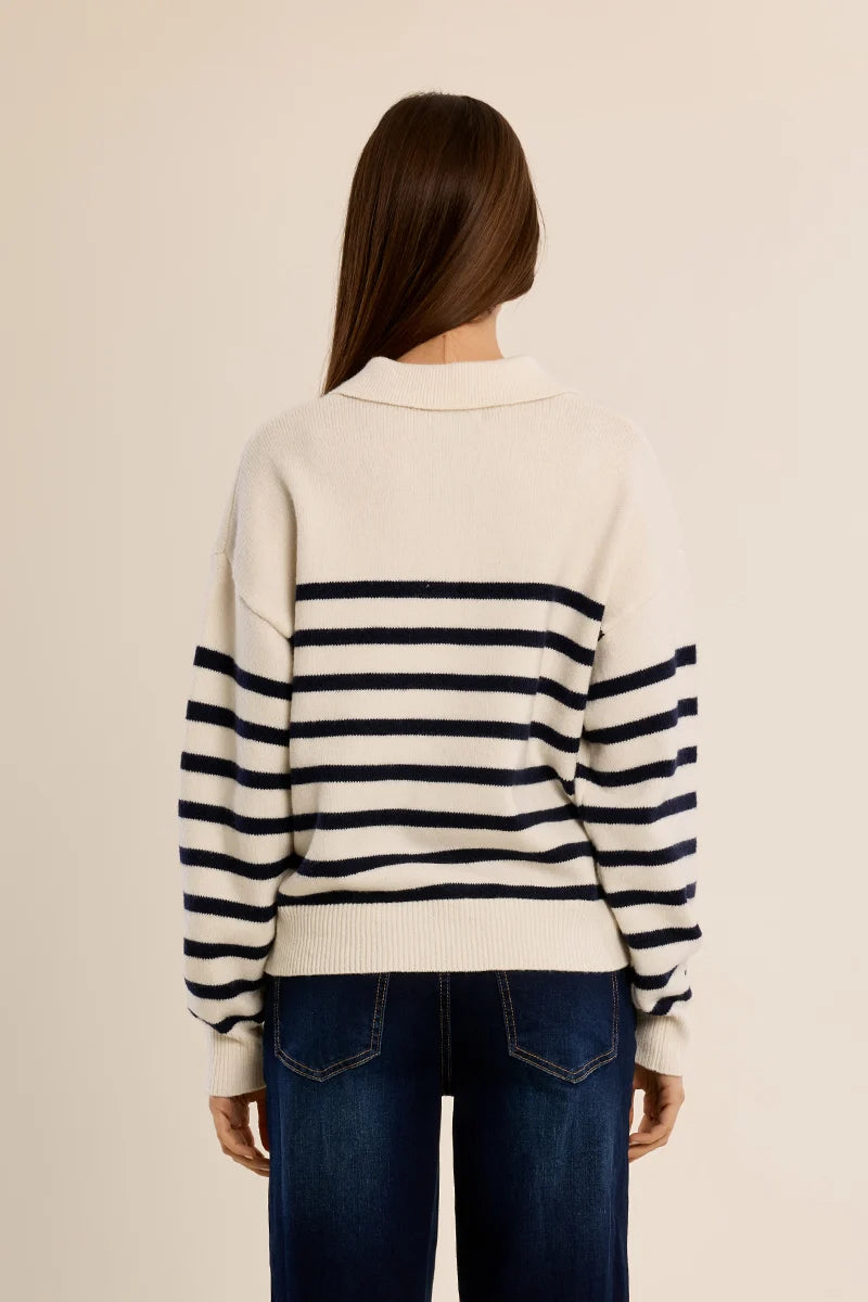Sweater (Off White/Navy)