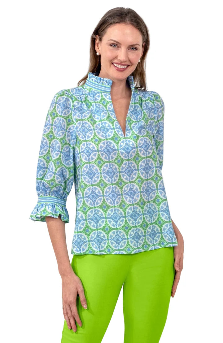 Ruffleneck Tunic (Kelly)