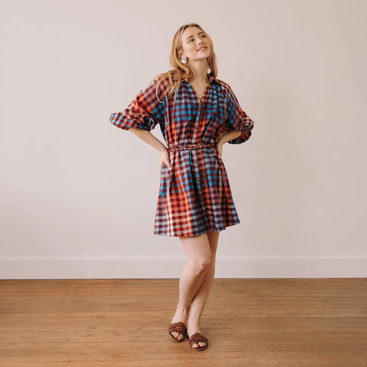 Pippa Dress (Harbor Plaid)