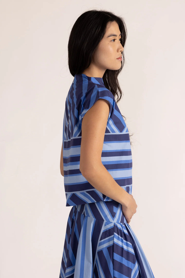 Blue Geo Stripe Set