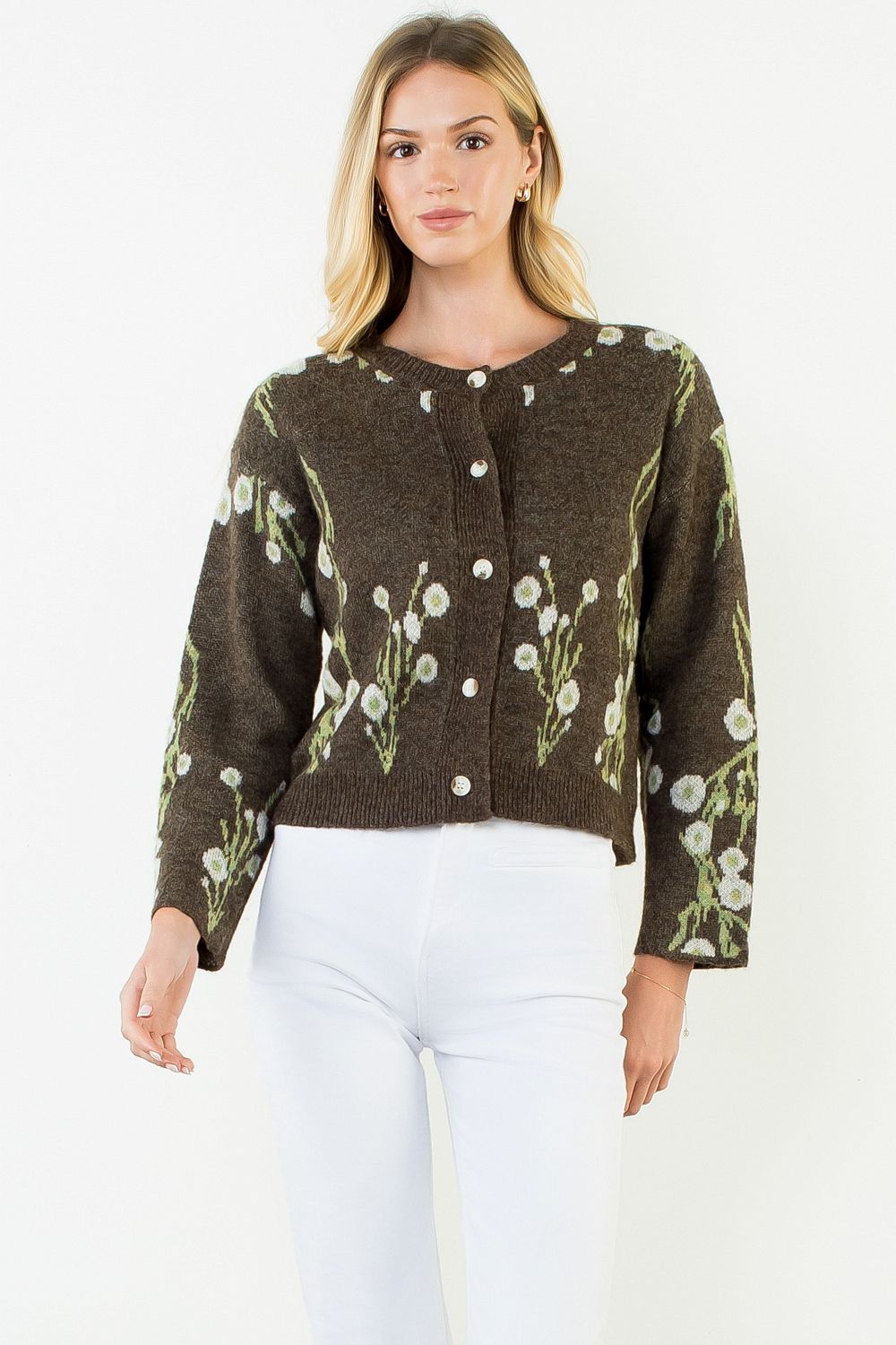 Cherry Blossom Sweater (Brown)