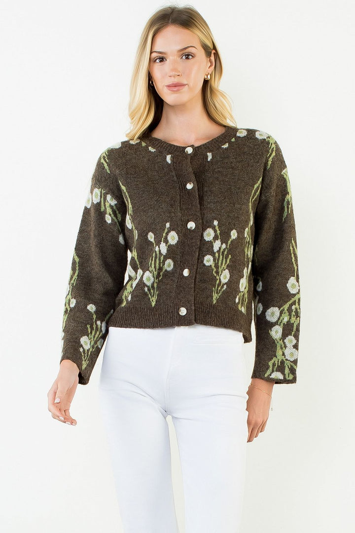 Cherry Blossom Sweater (Brown)