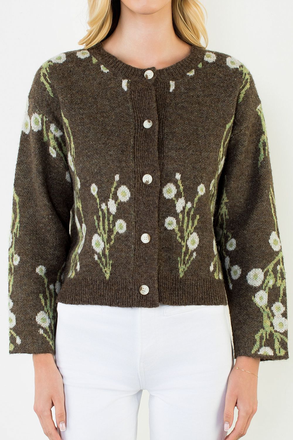 Cherry Blossom Sweater (Brown)