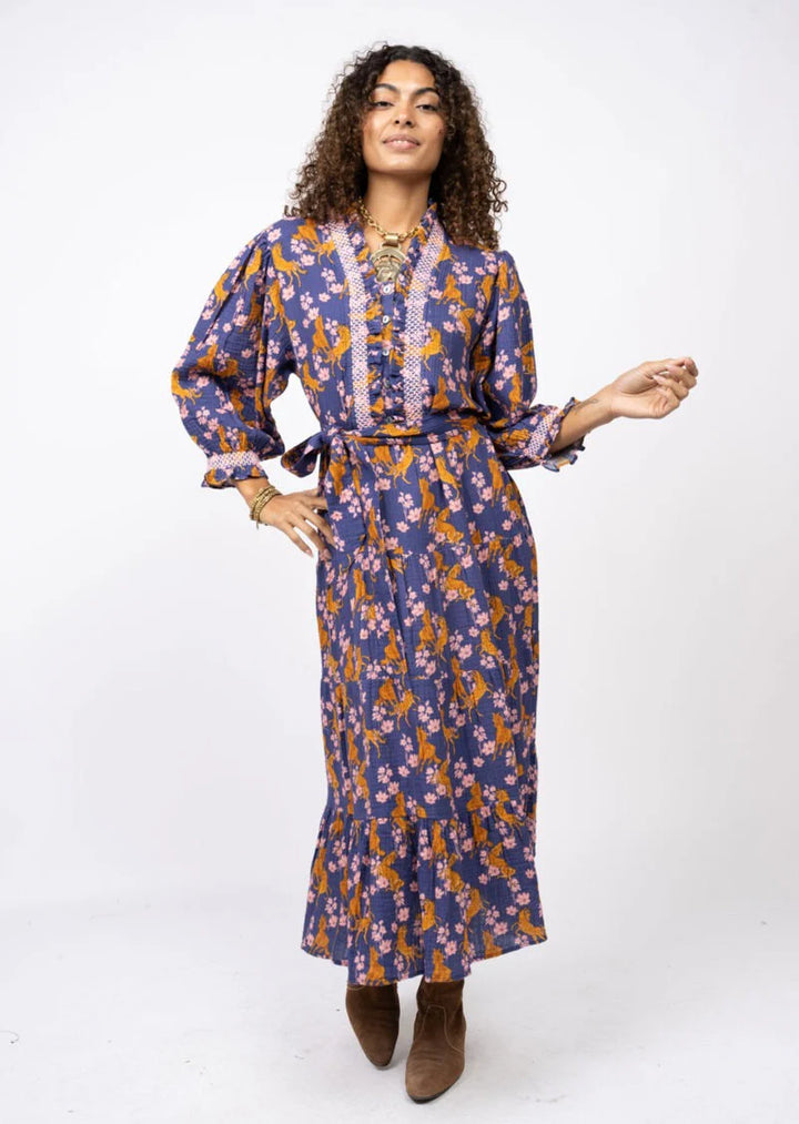 Horse Print Shift Dress (Lavender)