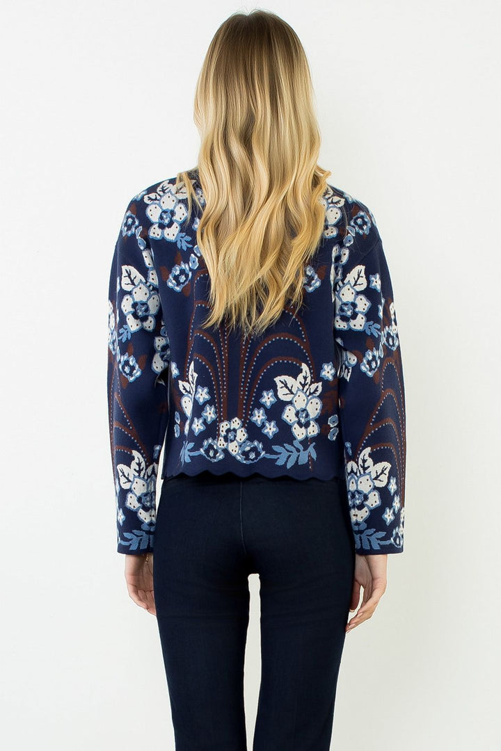Pattern Sweater (Navy)